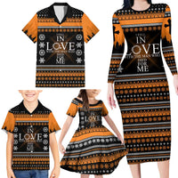 Christian Xmas Christmas Family Matching Long Sleeve Bodycon Dress and Hawaiian Shirt Xmas Holiday Patterns