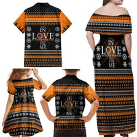 Christian Xmas Christmas Family Matching Off Shoulder Maxi Dress and Hawaiian Shirt Xmas Holiday Patterns