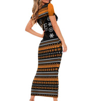 Christian Xmas Christmas Family Matching Short Sleeve Bodycon Dress and Hawaiian Shirt Xmas Holiday Patterns