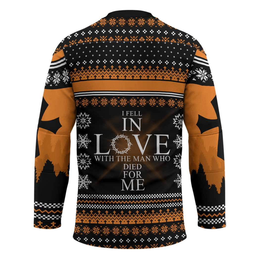 Christian Xmas Christmas Hockey Jersey Xmas Holiday Patterns