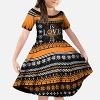 Christian Xmas Christmas Kid Short Sleeve Dress Xmas Holiday Patterns