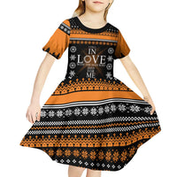 Christian Xmas Christmas Kid Short Sleeve Dress Xmas Holiday Patterns