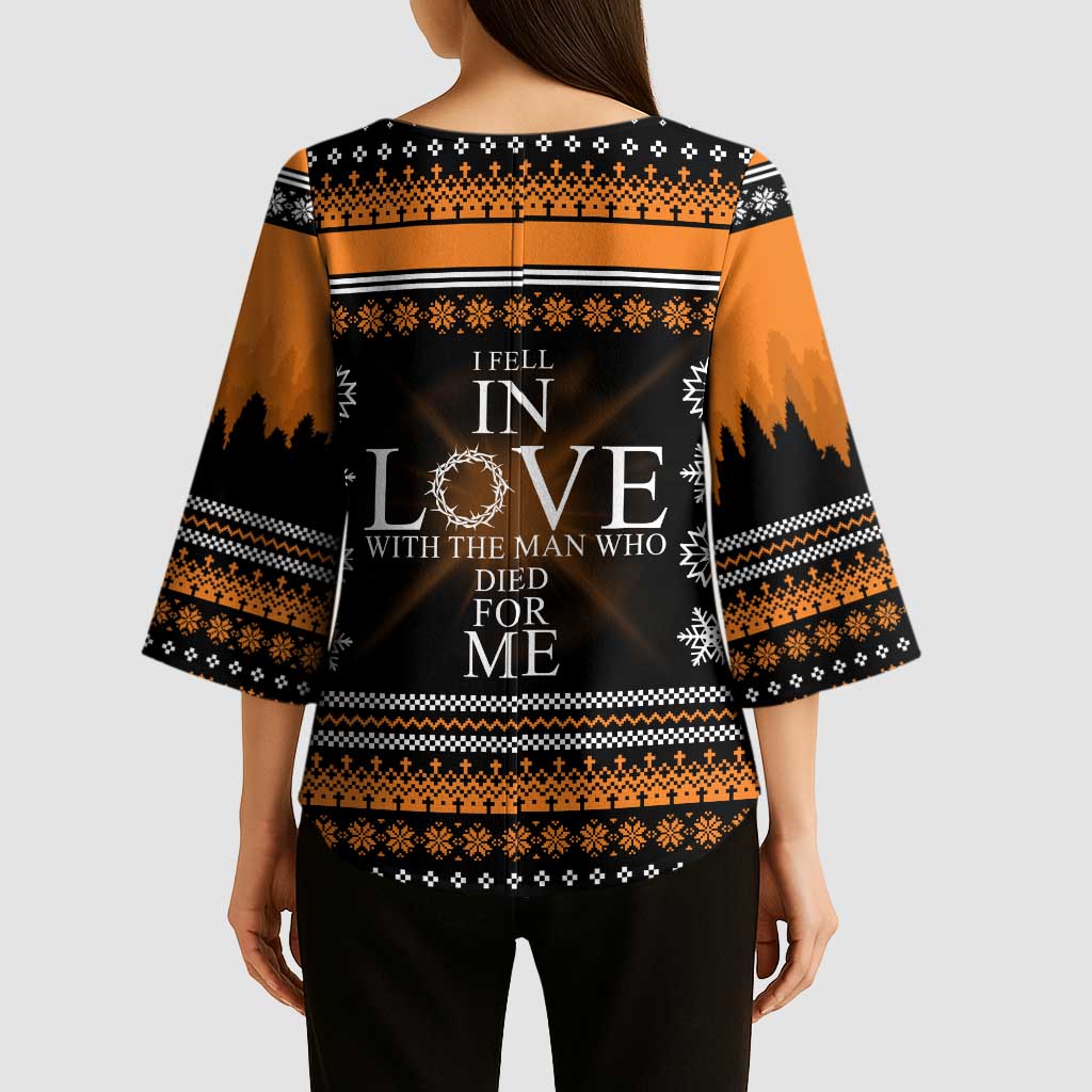 Christian Xmas Christmas Kimono Sleeve Blouse Xmas Holiday Patterns