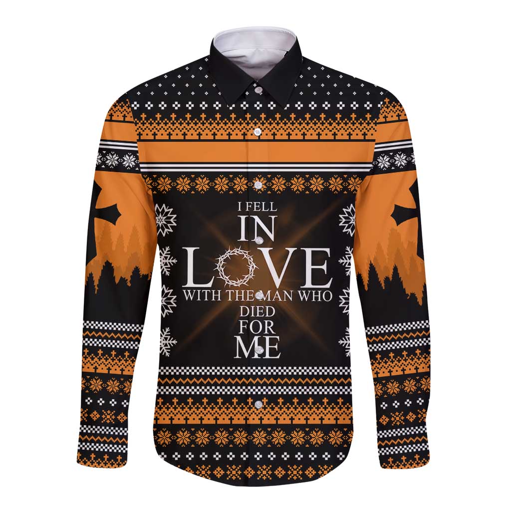 Christian Xmas Christmas Long Sleeve Button Shirt Xmas Holiday Patterns