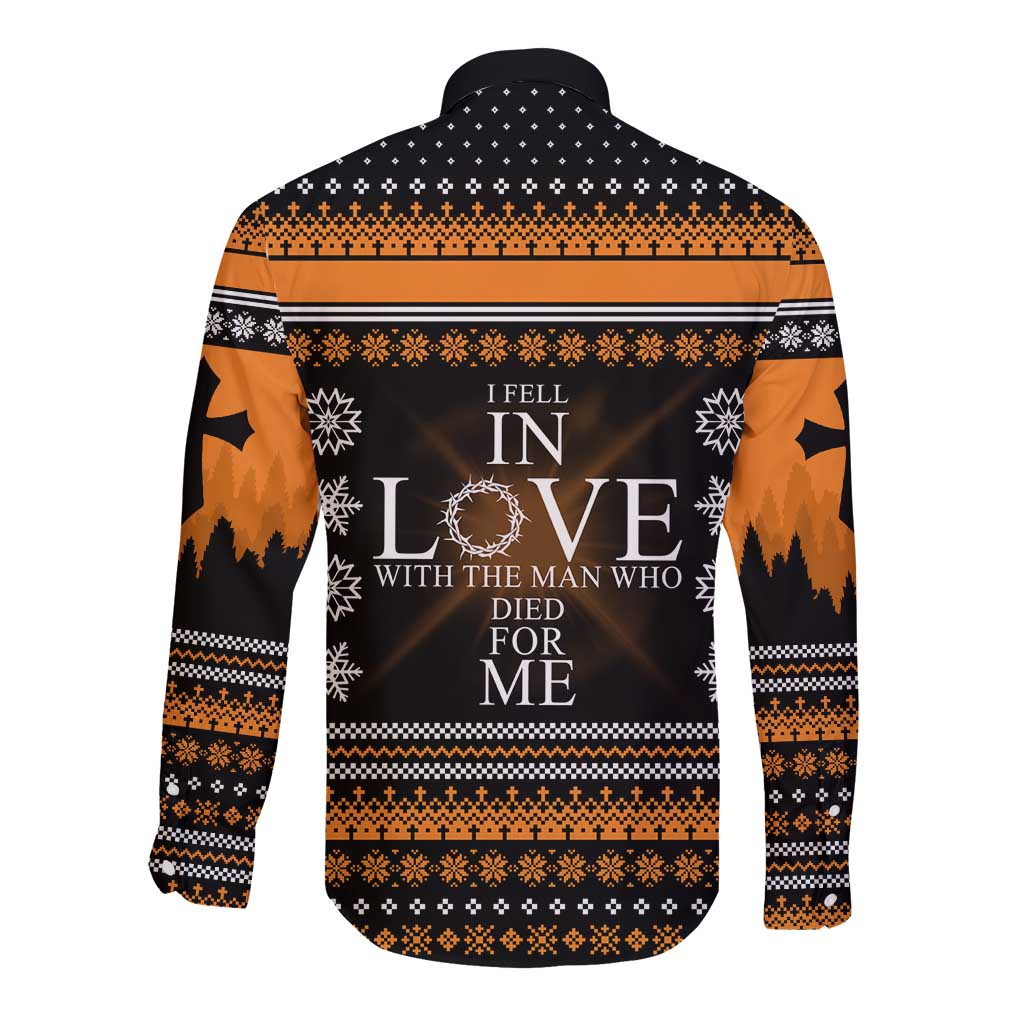 Christian Xmas Christmas Long Sleeve Button Shirt Xmas Holiday Patterns