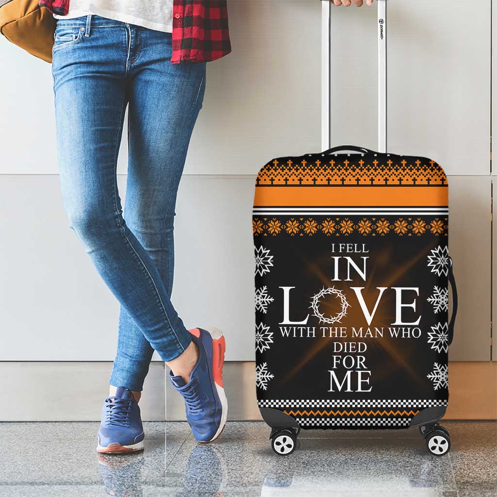 Christian Xmas Christmas Luggage Cover Xmas Holiday Patterns - Wonder Print Shop