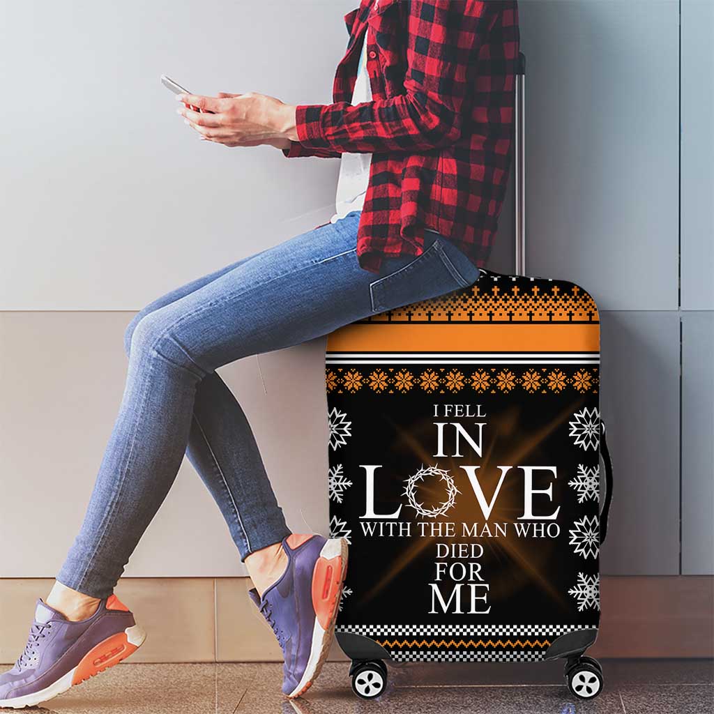 Christian Xmas Christmas Luggage Cover Xmas Holiday Patterns - Wonder Print Shop