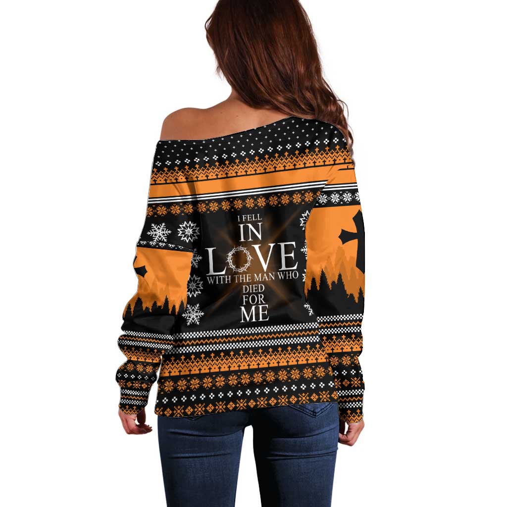 Christian Xmas Christmas Off Shoulder Sweater Xmas Holiday Patterns