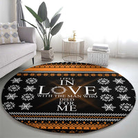 Christian Xmas Christmas Round Carpet Xmas Holiday Patterns - Wonder Print Shop