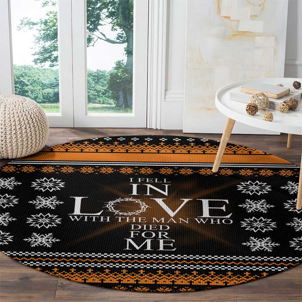 Christian Xmas Christmas Round Carpet Xmas Holiday Patterns - Wonder Print Shop