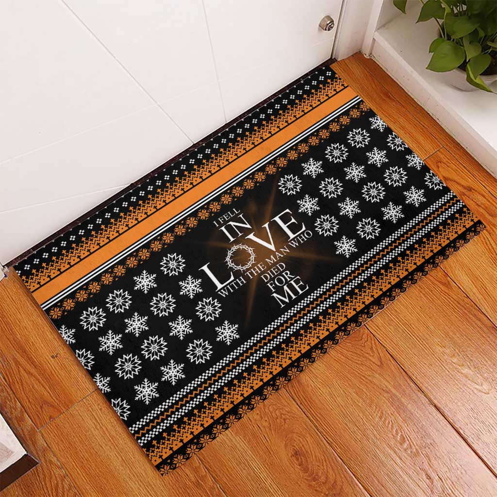 Christian Xmas Christmas Rubber Doormat Xmas Holiday Patterns