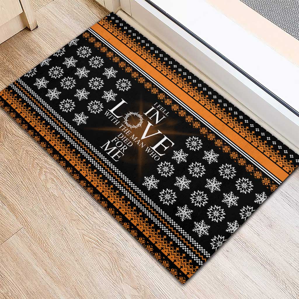Christian Xmas Christmas Rubber Doormat Xmas Holiday Patterns