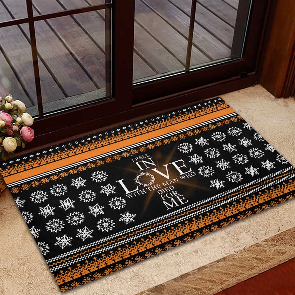Christian Xmas Christmas Rubber Doormat Xmas Holiday Patterns
