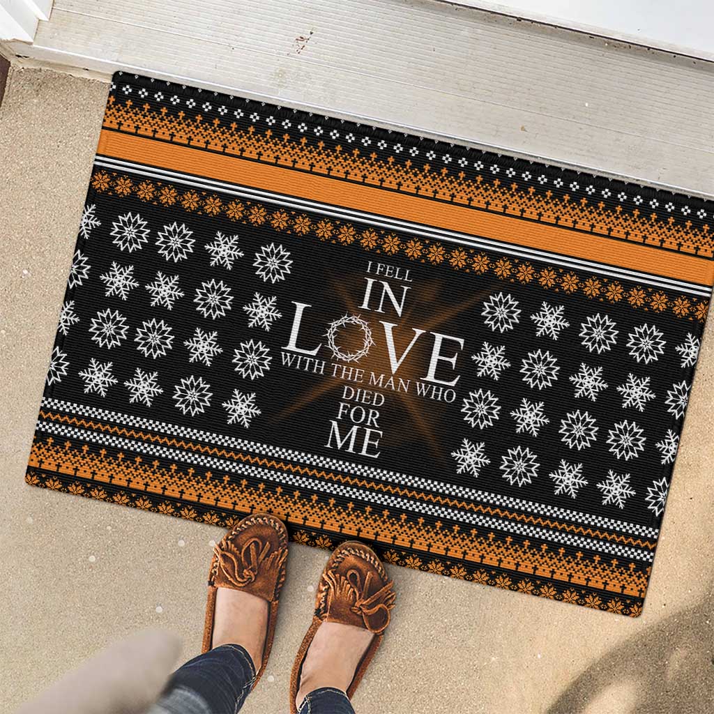 Christian Xmas Christmas Rubber Doormat Xmas Holiday Patterns