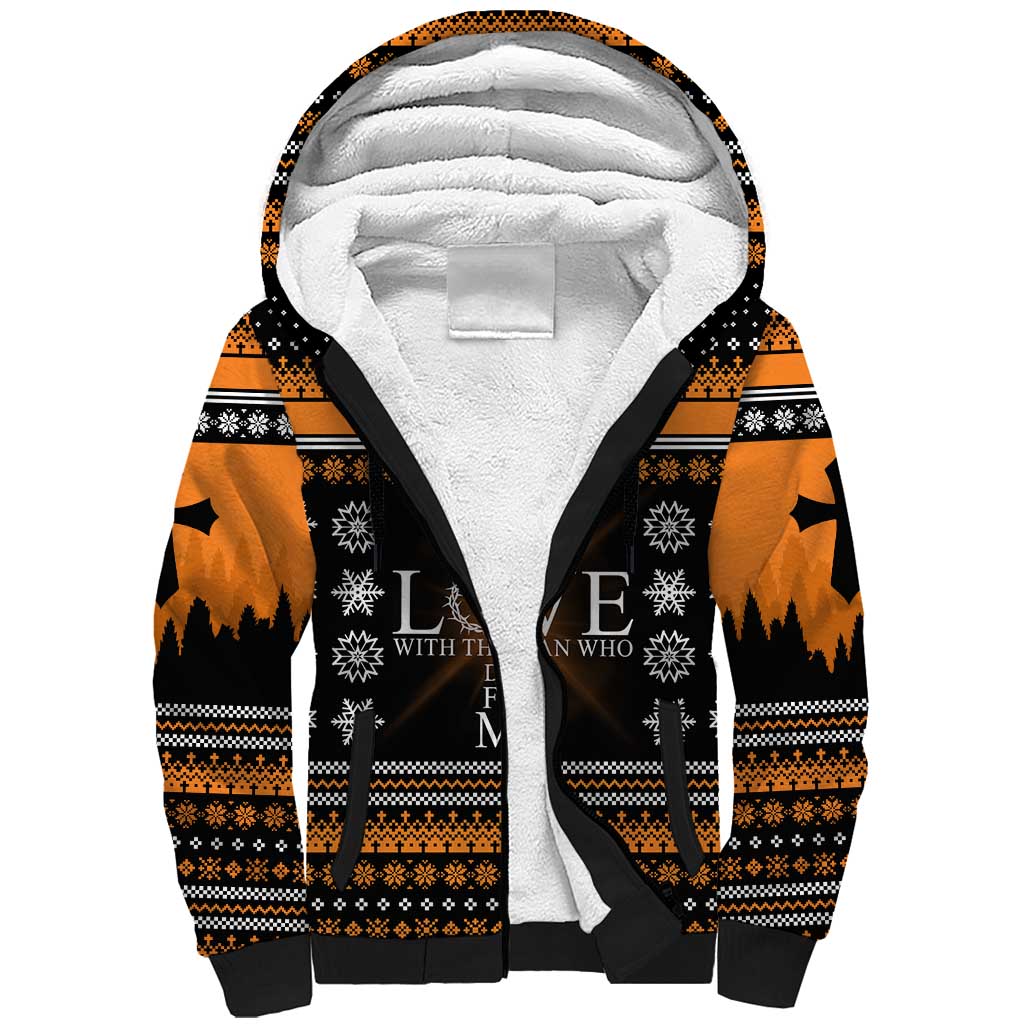Christian Xmas Christmas Sherpa Hoodie Xmas Holiday Patterns
