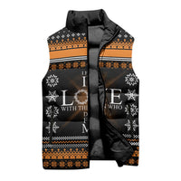 Christian Xmas Christmas Sleeveless Puffer Jacket Xmas Holiday Patterns
