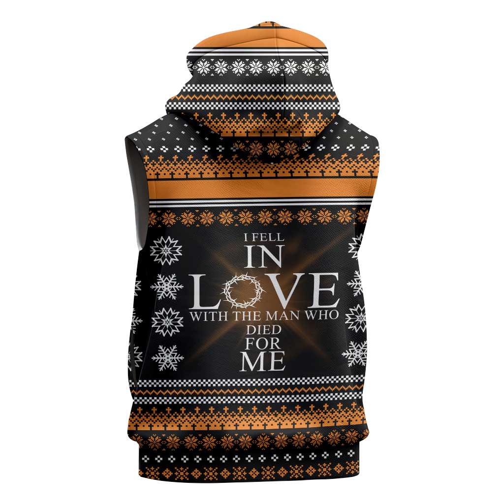 Christian Xmas Christmas Sleeveless Zip Hoodie Xmas Holiday Patterns