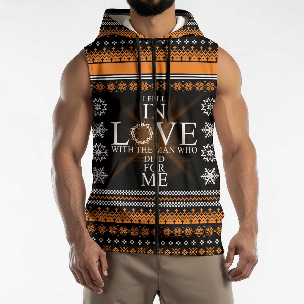 Christian Xmas Christmas Sleeveless Zip Hoodie Xmas Holiday Patterns