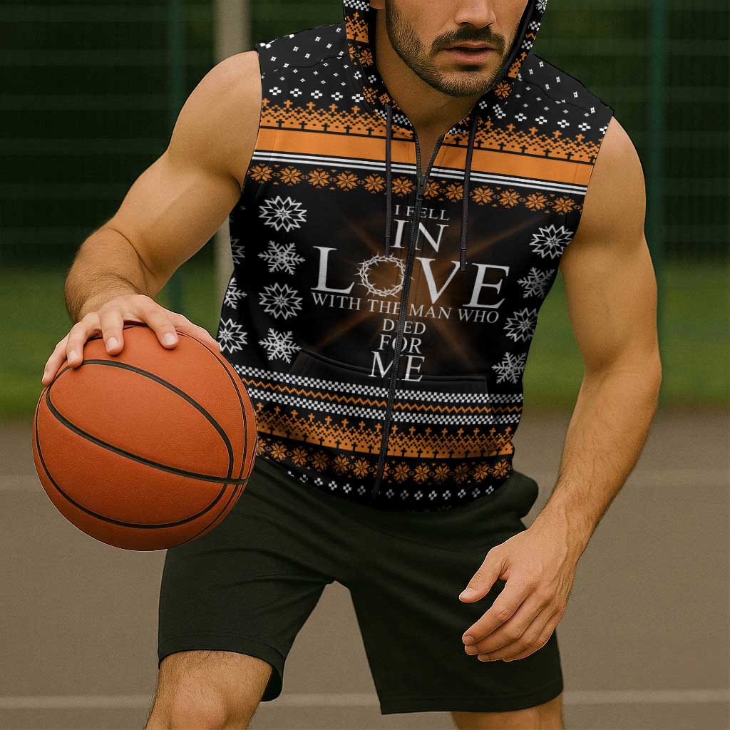 Christian Xmas Christmas Sleeveless Zip Hoodie Xmas Holiday Patterns
