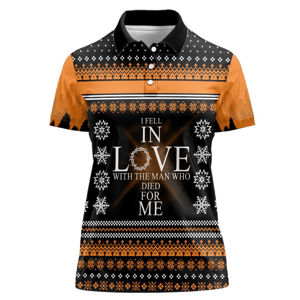 Christian Xmas Christmas Women Polo Shirt Xmas Holiday Patterns