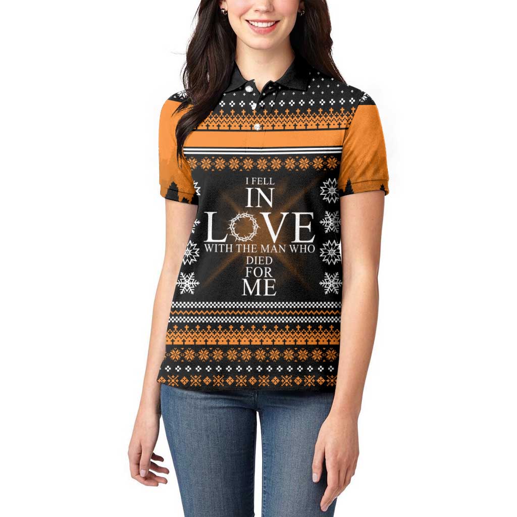 Christian Xmas Christmas Women Polo Shirt Xmas Holiday Patterns