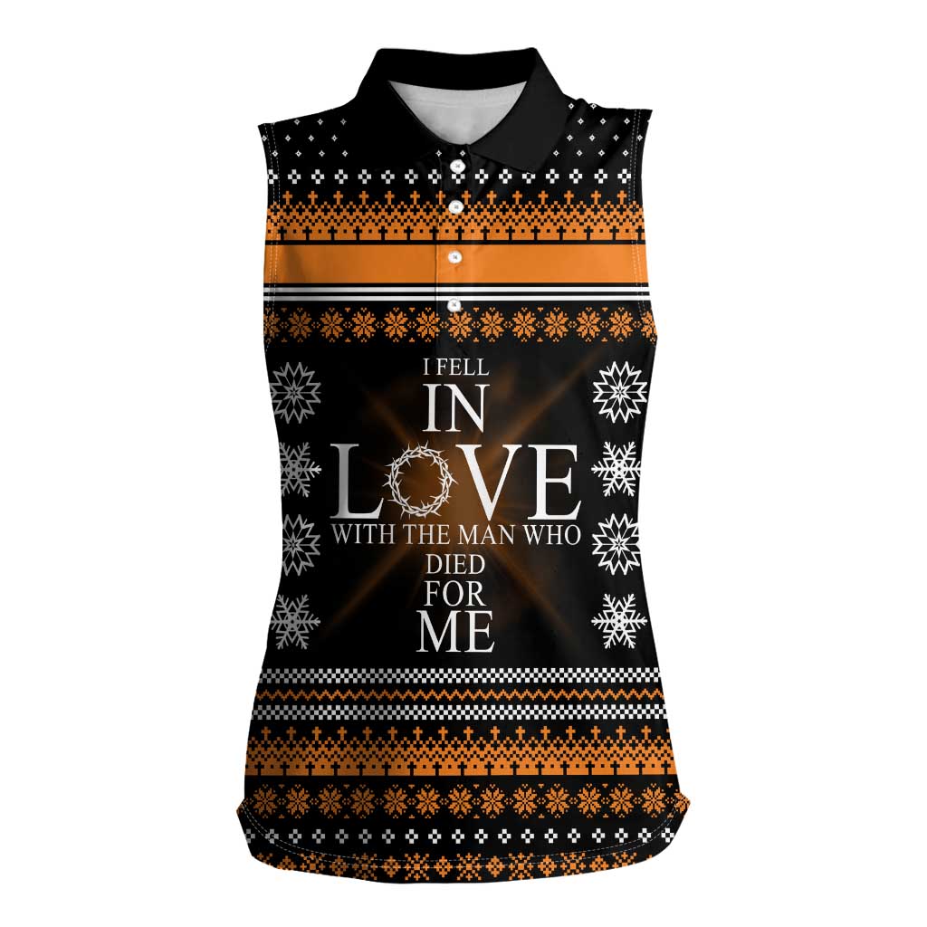 Christian Xmas Christmas Women Sleeveless Polo Shirt Xmas Holiday Patterns