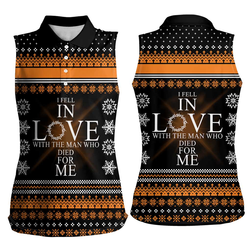Christian Xmas Christmas Women Sleeveless Polo Shirt Xmas Holiday Patterns