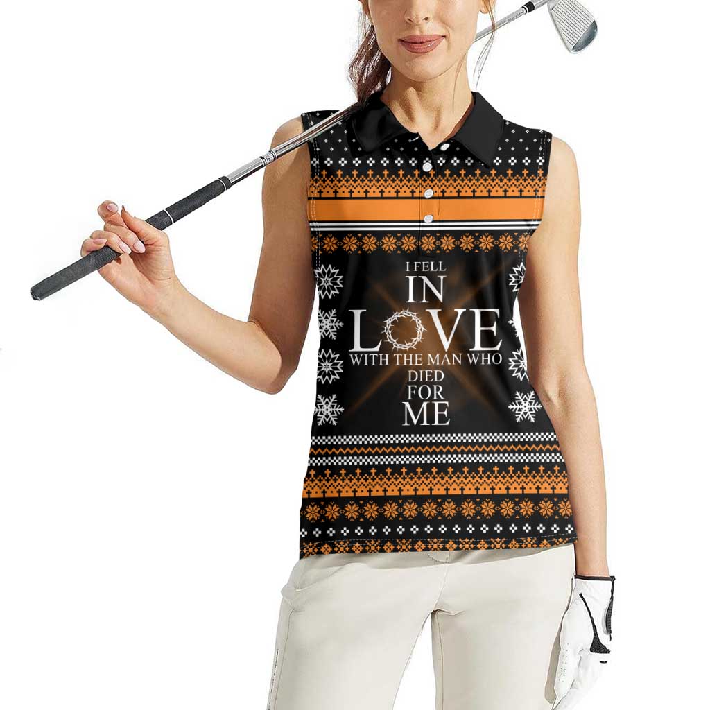 Christian Xmas Christmas Women Sleeveless Polo Shirt Xmas Holiday Patterns