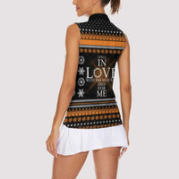 Christian Xmas Christmas Women Sleeveless Polo Shirt Xmas Holiday Patterns
