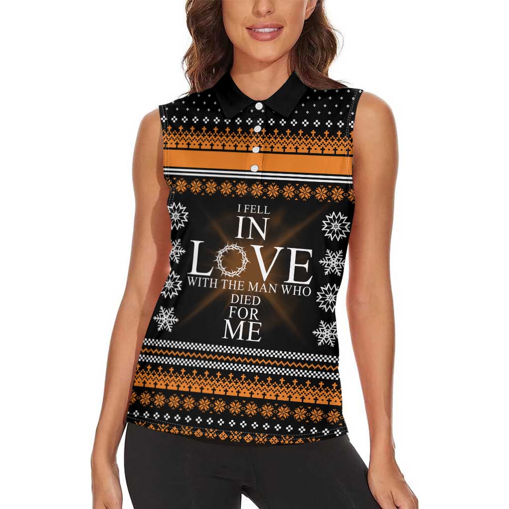 Christian Xmas Christmas Women Sleeveless Polo Shirt Xmas Holiday Patterns