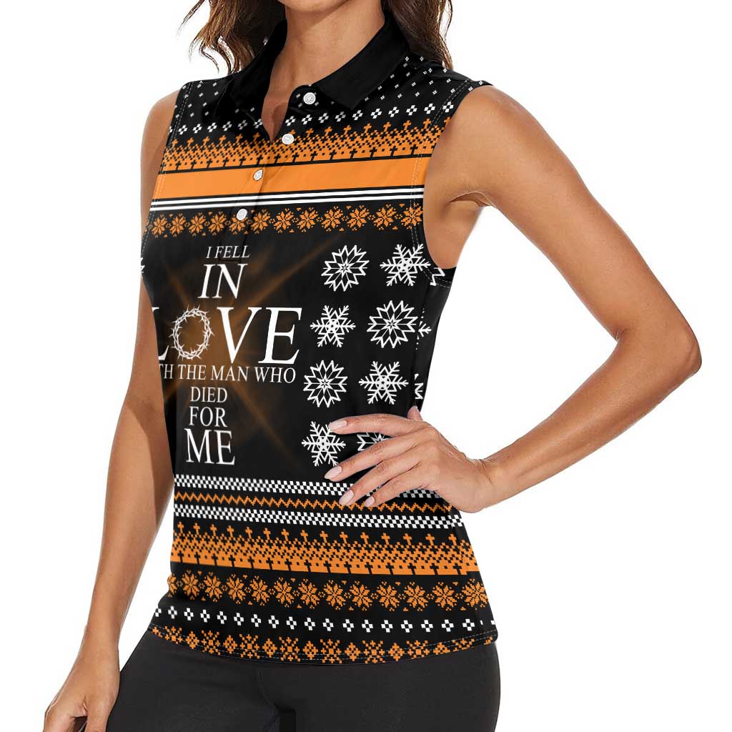 Christian Xmas Christmas Women Sleeveless Polo Shirt Xmas Holiday Patterns