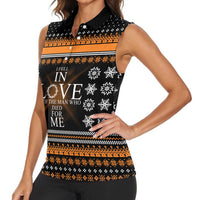 Christian Xmas Christmas Women Sleeveless Polo Shirt Xmas Holiday Patterns