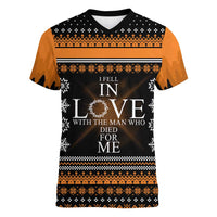 Christian Xmas Christmas Women V-Neck T-Shirt Xmas Holiday Patterns