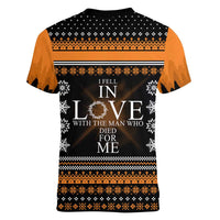 Christian Xmas Christmas Women V-Neck T-Shirt Xmas Holiday Patterns