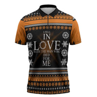 Christian Xmas Christmas Zipper Polo Shirt Xmas Holiday Patterns