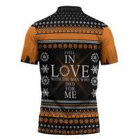 Christian Xmas Christmas Zipper Polo Shirt Xmas Holiday Patterns