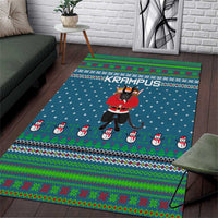 Merry Krampus Christmas Area Rug Xmas Holiday Patterns - Wonder Print Shop