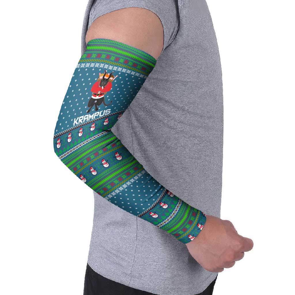 Merry Krampus Christmas Arm Sleeves Xmas Holiday Patterns - Wonder Print Shop