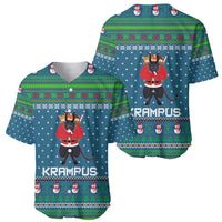Merry Krampus Christmas Baseball Jersey Xmas Holiday Patterns - Wonder Print Shop