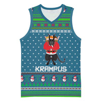 Merry Krampus Christmas Basketball Jersey Xmas Holiday Patterns - Wonder Print Shop