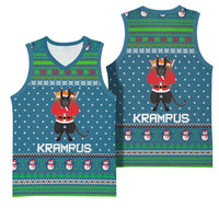 Merry Krampus Christmas Basketball Jersey Xmas Holiday Patterns - Wonder Print Shop