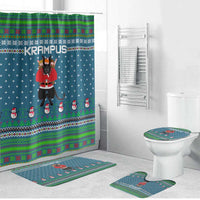 Merry Krampus Christmas Bathroom Set Xmas Holiday Patterns - Wonder Print Shop