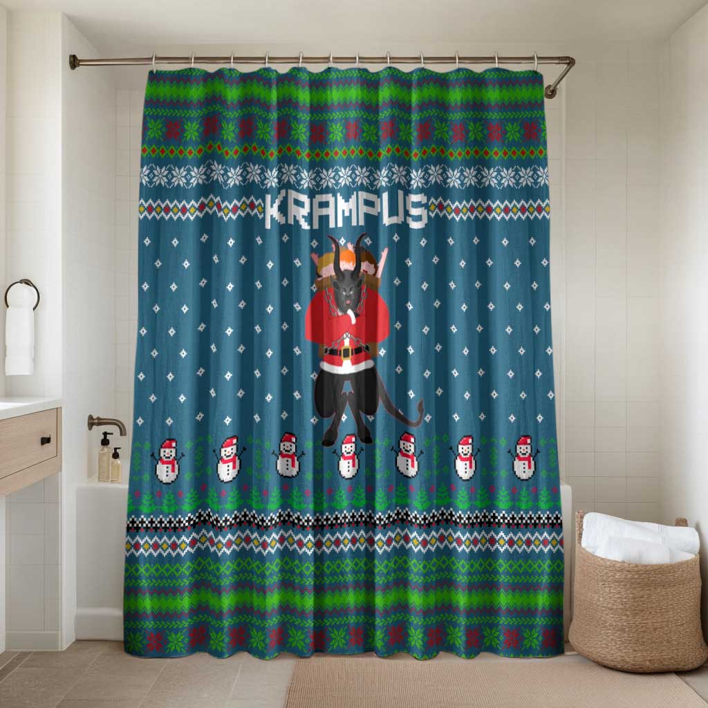 Merry Krampus Christmas Bathroom Set Xmas Holiday Patterns - Wonder Print Shop
