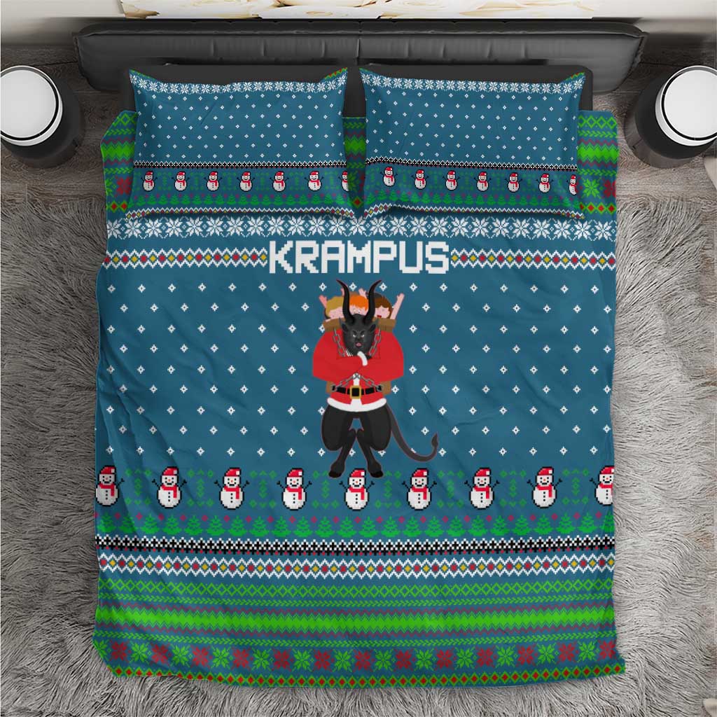 Merry Krampus Christmas Bedding Set Xmas Holiday Patterns - Wonder Print Shop