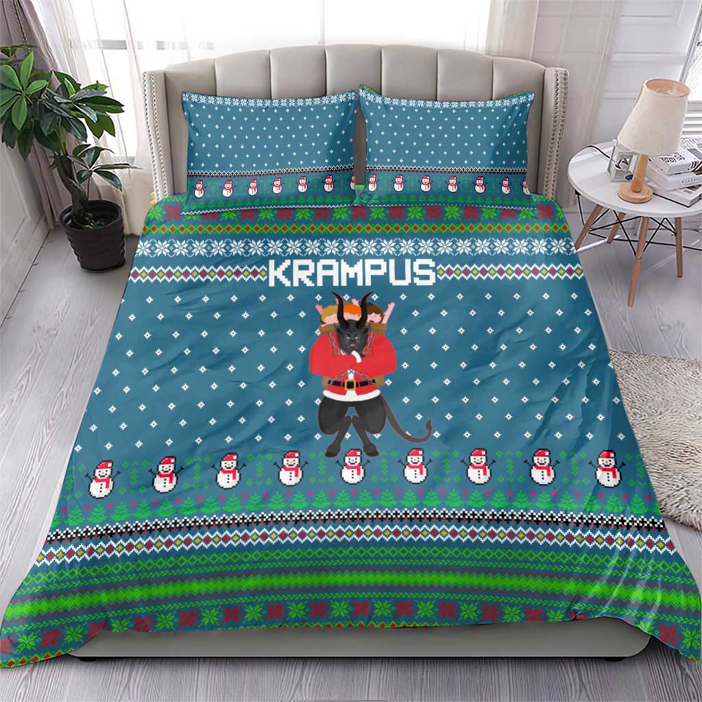Merry Krampus Christmas Bedding Set Xmas Holiday Patterns - Wonder Print Shop