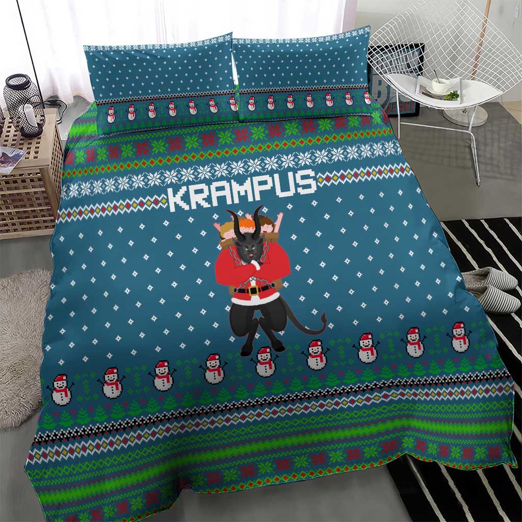 Merry Krampus Christmas Bedding Set Xmas Holiday Patterns - Wonder Print Shop