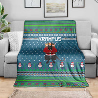 Merry Krampus Christmas Blanket Xmas Holiday Patterns - Wonder Print Shop