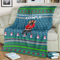 Merry Krampus Christmas Blanket Xmas Holiday Patterns - Wonder Print Shop
