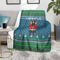 Merry Krampus Christmas Blanket Xmas Holiday Patterns - Wonder Print Shop
