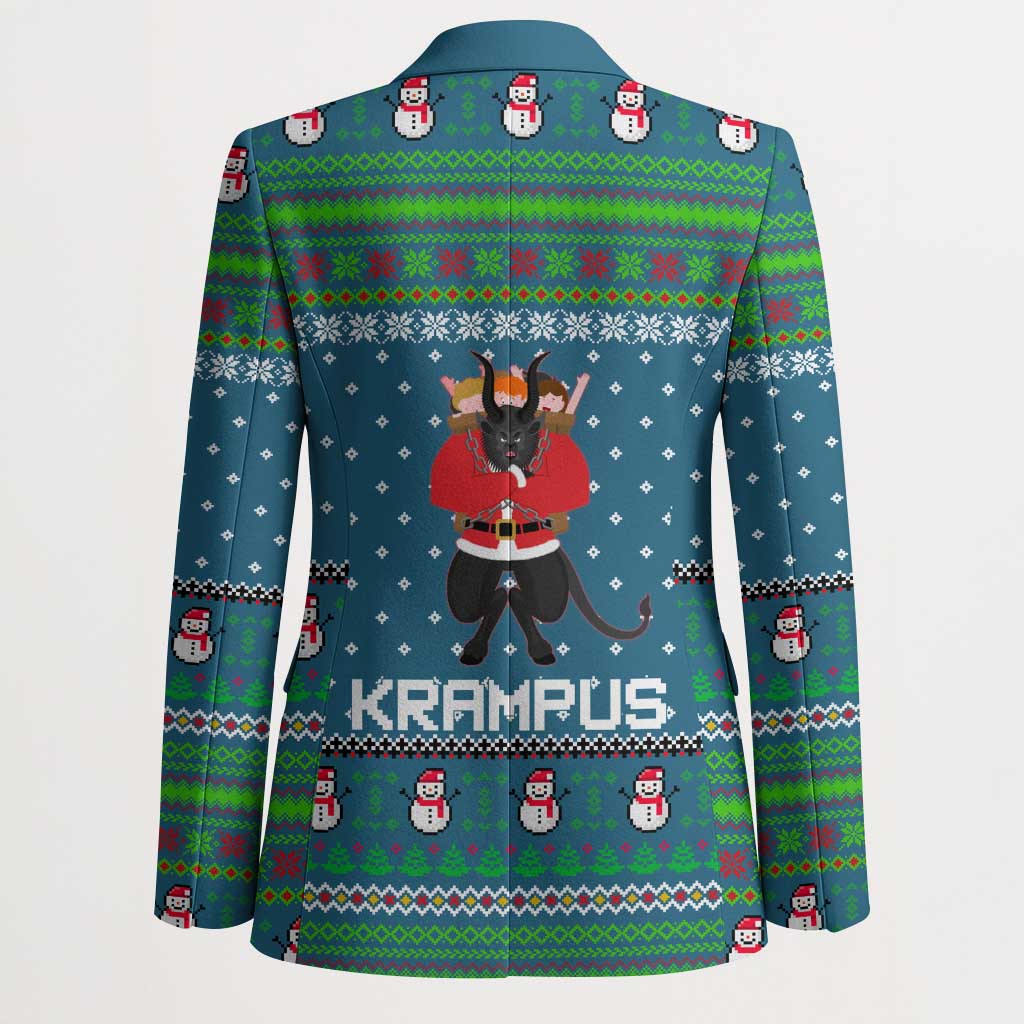 Merry Krampus Christmas Blazer Xmas Holiday Patterns - Wonder Print Shop